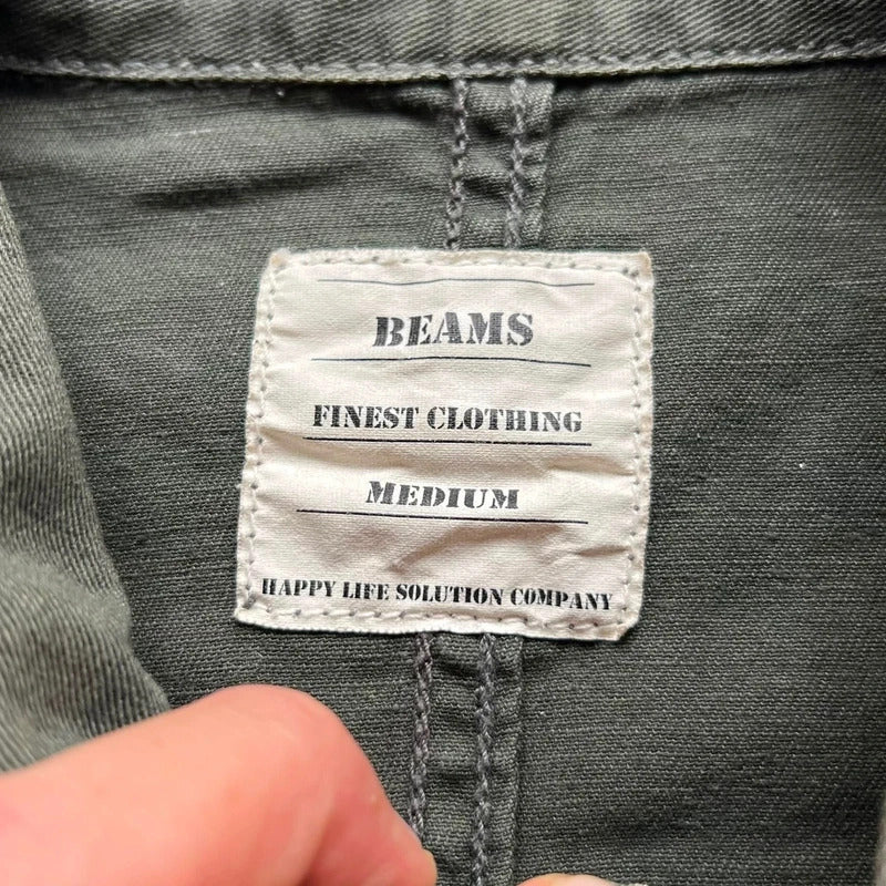 Vintage 00's Beams Khaki Field Utility Military Jacket S
