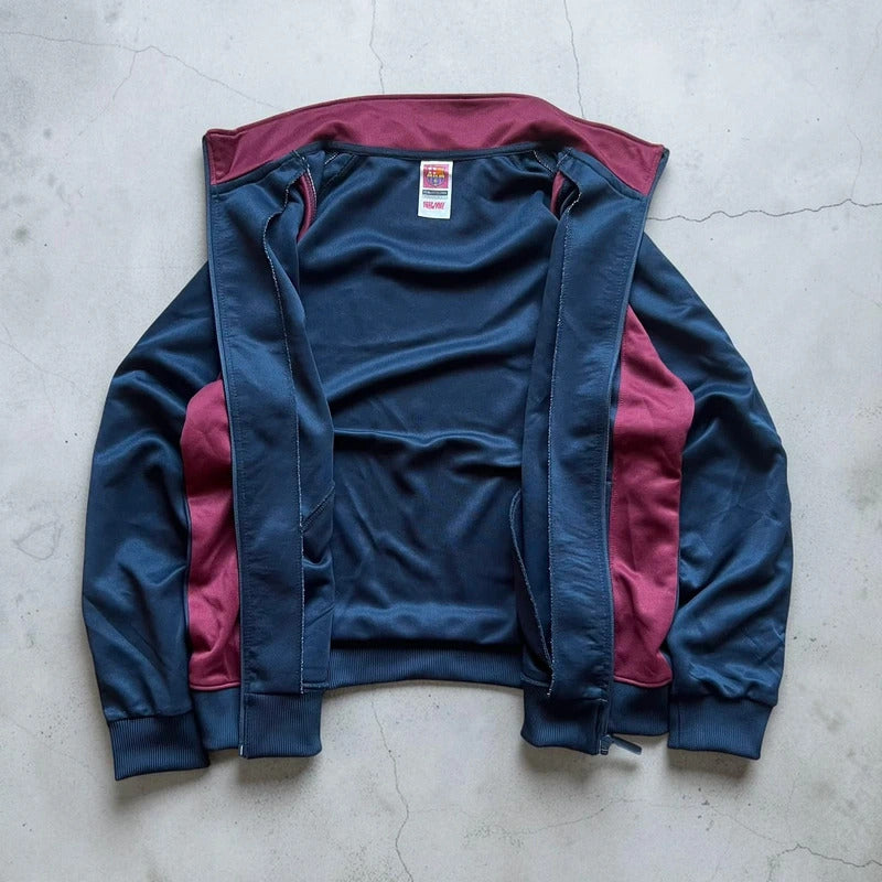 Vintage 00's FC Barcelona Football Tracksuit Navy Blue S