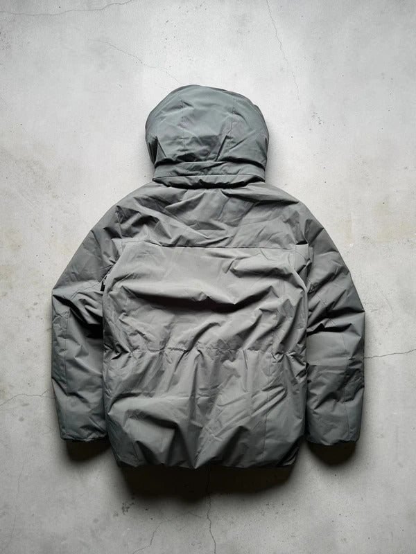 Dark Grey Montbell Water Repellent Puffer Jacket Coat L