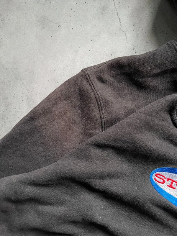 Vintage 00's Black Stussy Logo Hoodie M