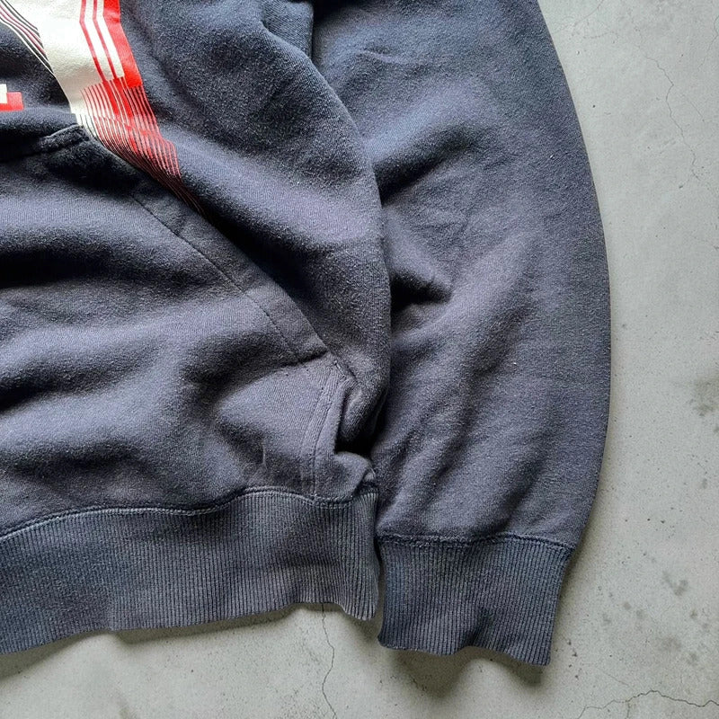 Vintage 00's Navy Blue Oakley Print Hoodie S