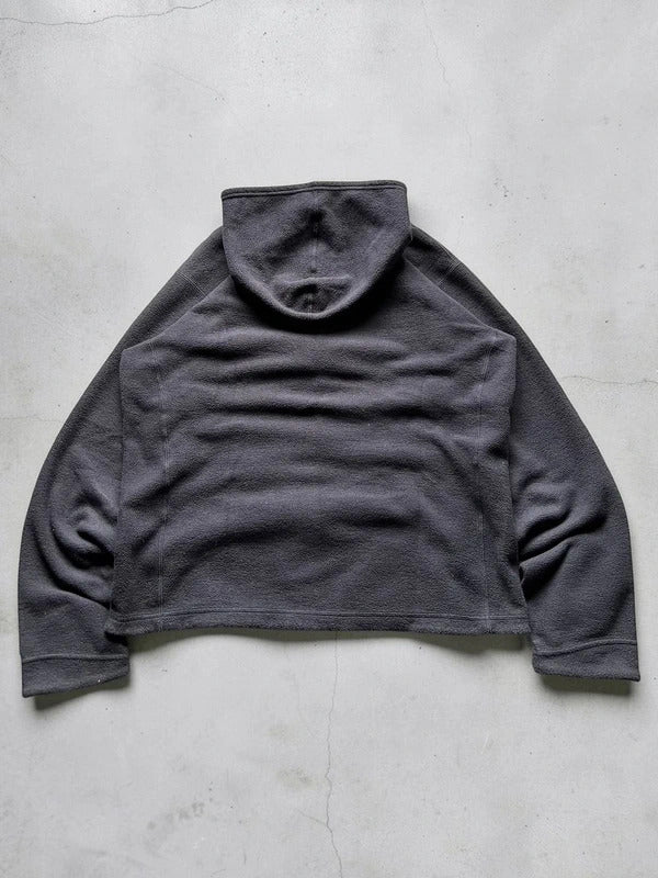Purple Navy Montbell Zip up Hoodie Climaplus Fleece Jacket L