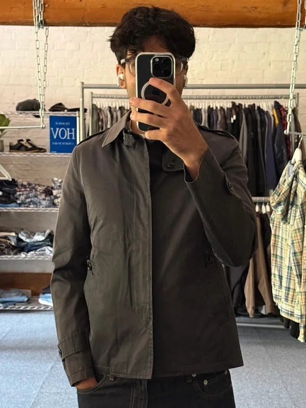 Women's Vintage 00's Dark Grey Brown Beams Japan Jacket S