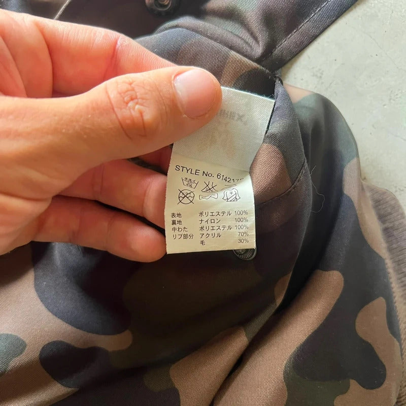 Green Brown Camo Avirex Reversible Military Bomber Jacket