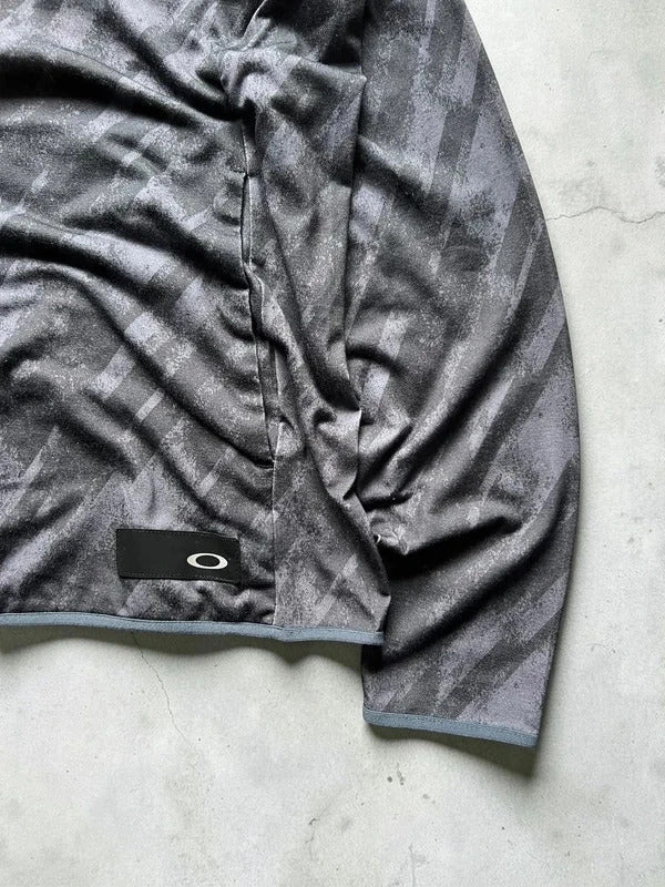 Black Grey Camo Oakley Zip up Hoodie Jacket M
