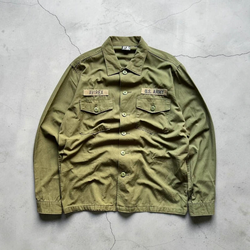 Avirex Military Khaki green Button Up Jacket M