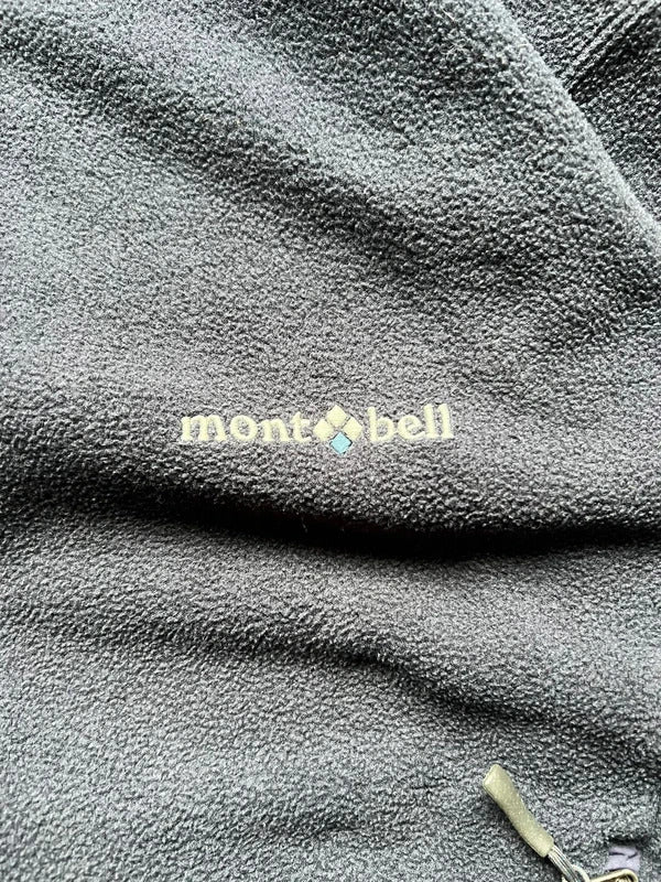 Purple Navy Montbell Zip up Hoodie Climaplus Fleece Jacket L