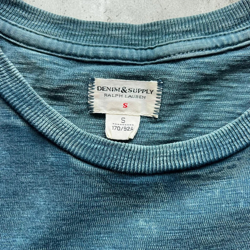 Light Blue RL Denim & Supply Washed Pocket T-Shirt S