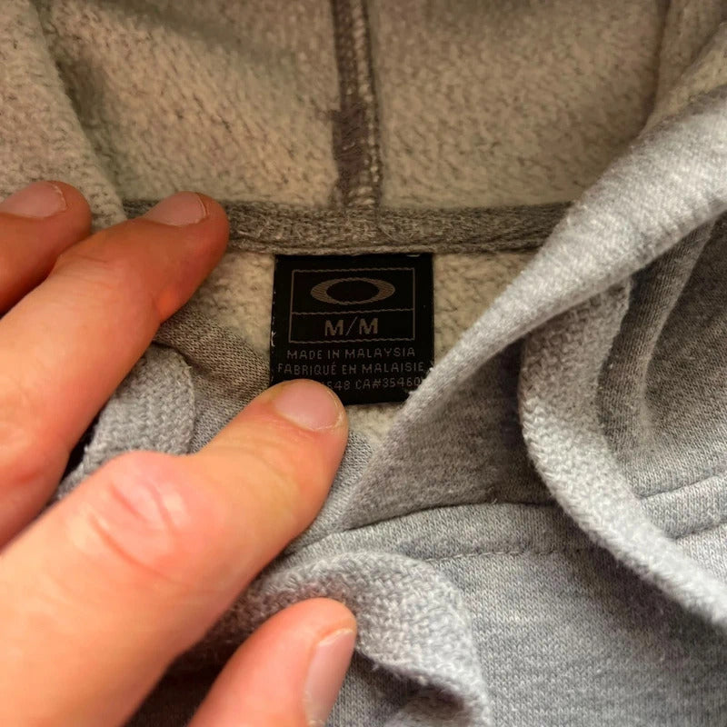 Vintage 00’s Grey Oakley Logo Hoodie M