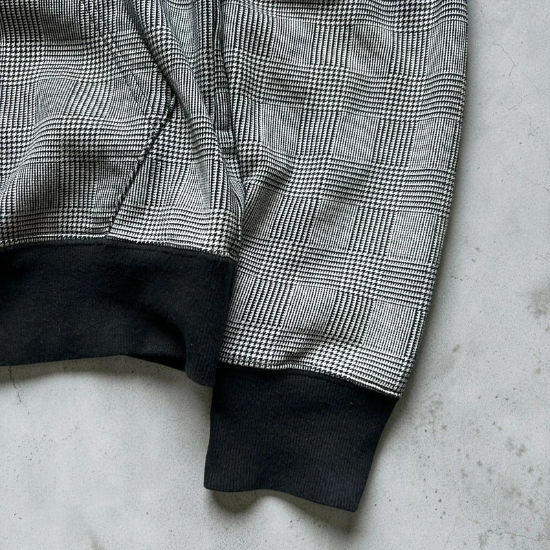 Grey Beams Japan Plaid Checked Zip up Hoodie Jacket