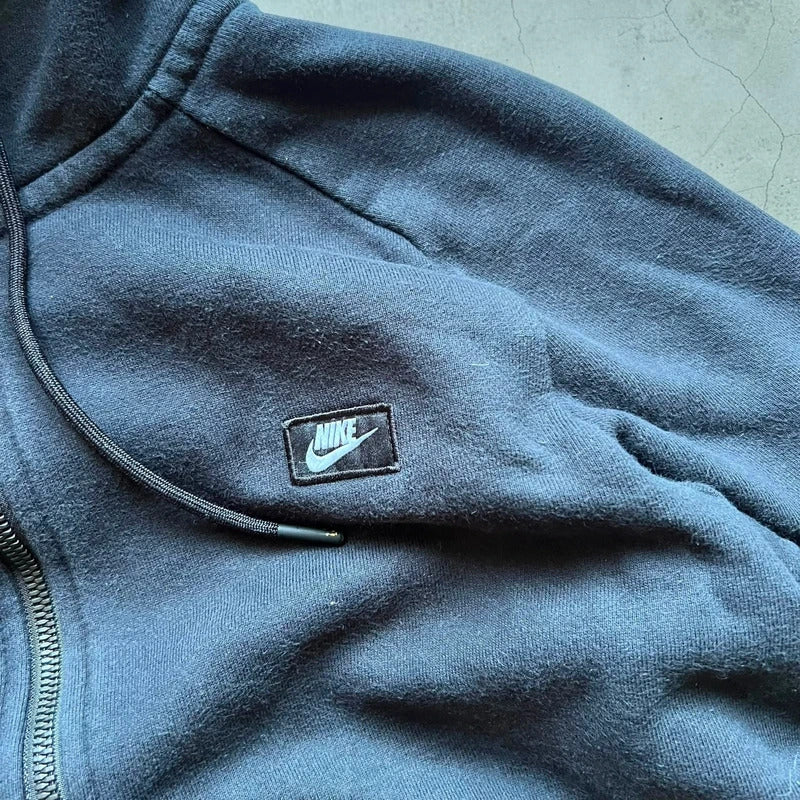 Vintage 00's Faded Black Nike Zip up Hoodie Jacket