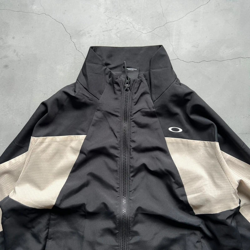 Black and White Oakley Two-Tone Track Jacket S