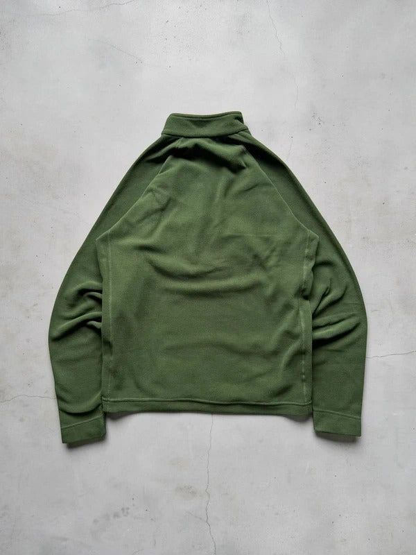 Dark Green Montbell Quarter / Half Zip up Chameece Fleece Jacket XS