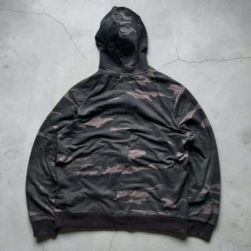Dark Grey Oakley Camo Zip up Hoodie Jacket XL