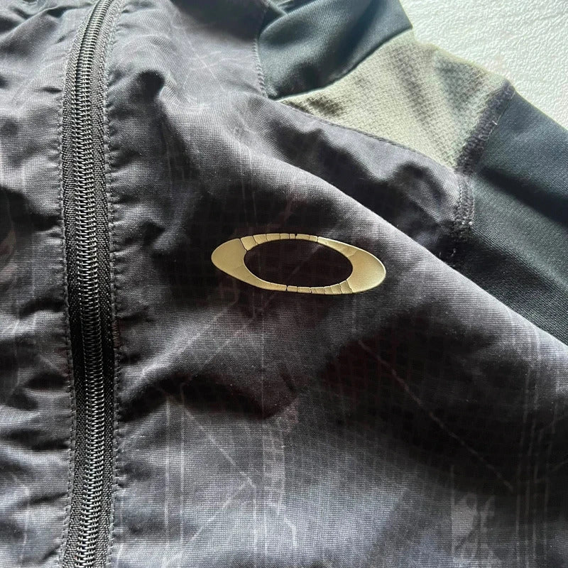 Vintage 00's Oakley Black Grey Technical Track Jacket S