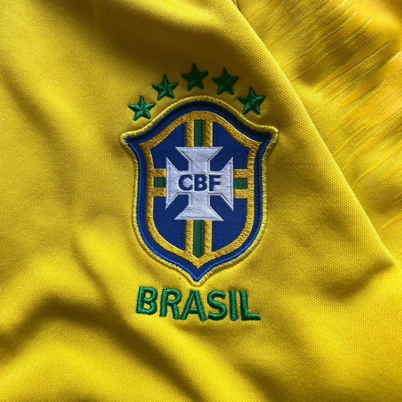 Kids Yellow Nike Brazil Football Track Jacket M