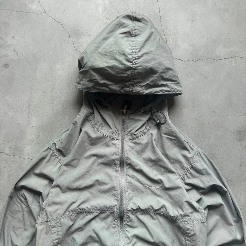 Grey Montbell Water Resistant Lightweight Jacket Coat M