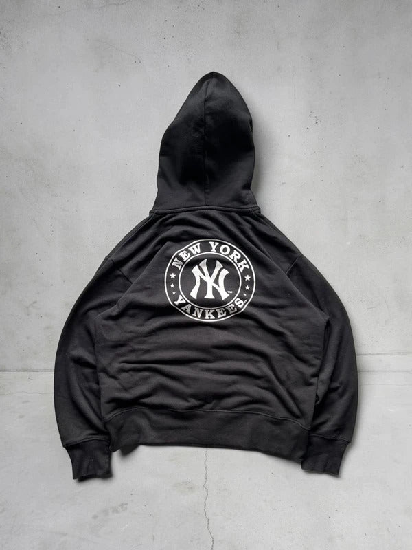 Black MLB NY New York Yankees Zip up Hoodie