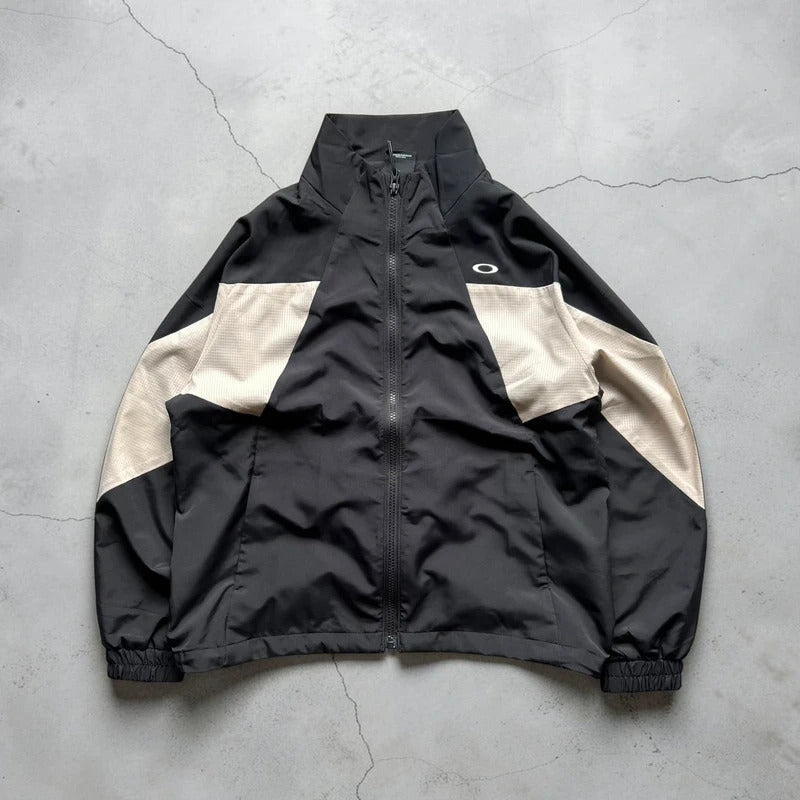 Black and White Oakley Two-Tone Track Jacket S