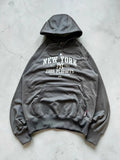 Vintage 00's Dark Grey MLB New York Yankees Hoodie L