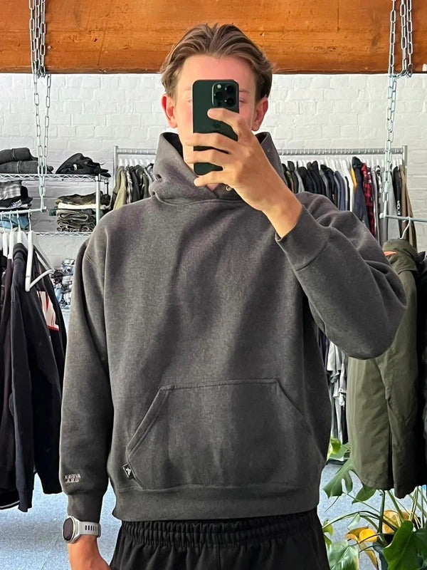 Vintage 00’s Grey Avirex Heavyweight Pullover Hoodie M
