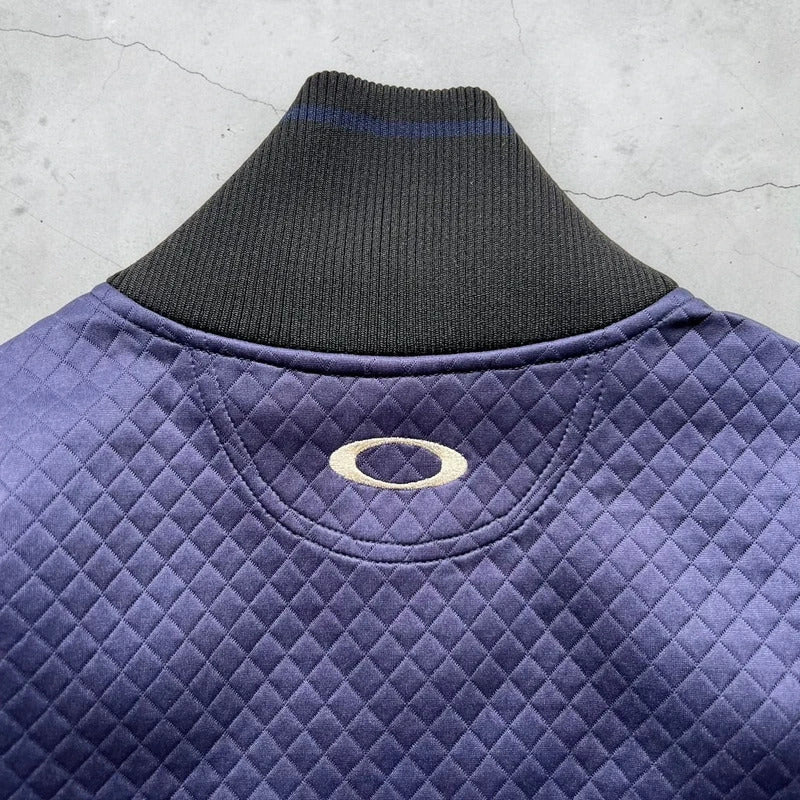 Oakley Navy Black Quilted Zip up Jacket M