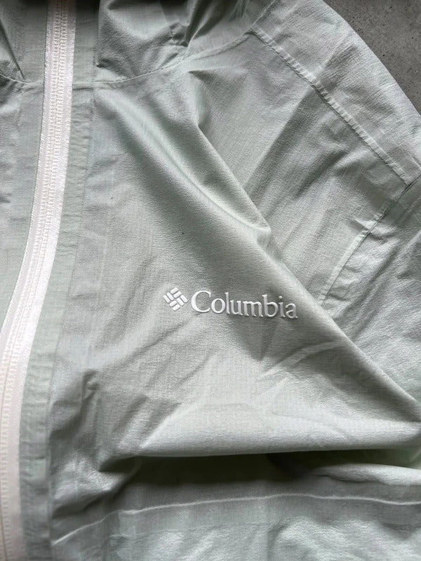 Columbia Light Green Translucent Lightweight Jacket XS