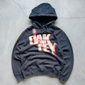 Vintage 00's Navy Blue Oakley Print Hoodie S