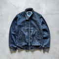 Vintage 00's Beams Japan Navy Blue Zip up Denim Jacket S