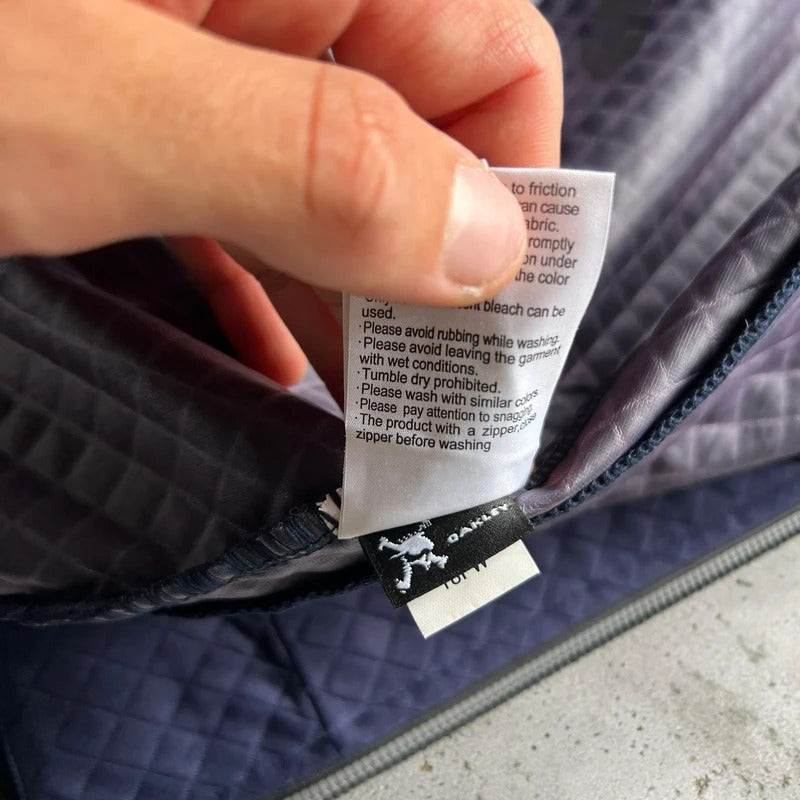Oakley Navy Black Quilted Zip up Jacket M