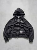 Black MLB NY New York Yankees Zip up Hoodie