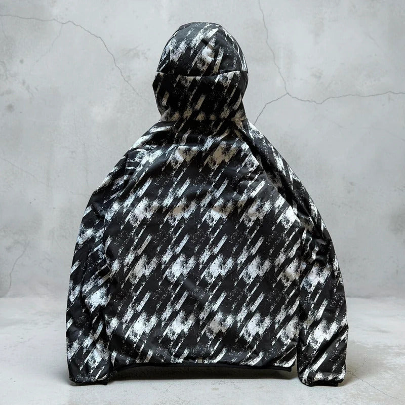 Black White Digi Camo Oakley Technical Water Resistant Insulated Jacket Coat S
