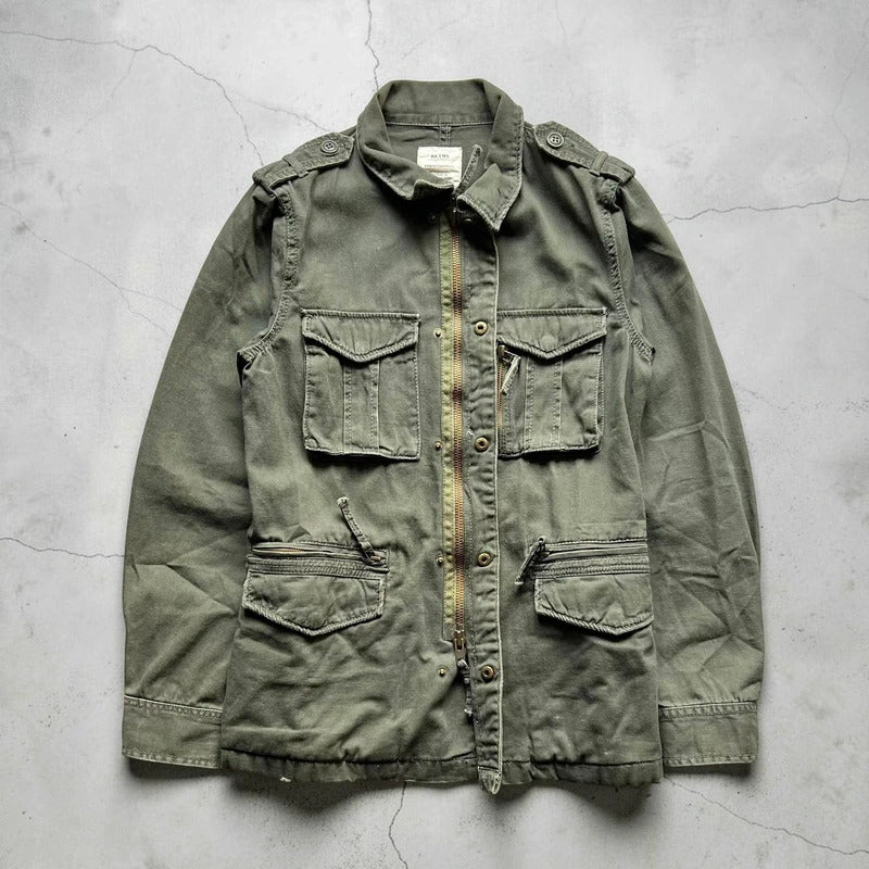Vintage 00's Beams Khaki Field Utility Military Jacket S