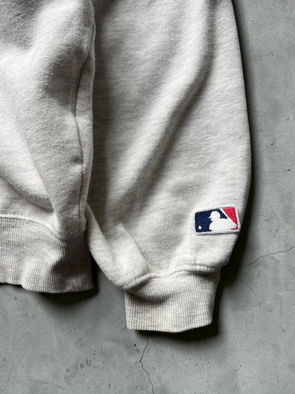 Grey NY New York Yankees Print Hoodie L