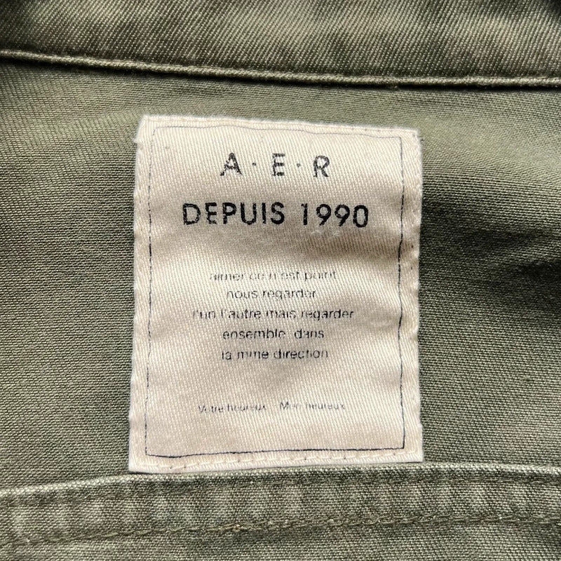 Vintage 00's Dark Green Military Style Button up Jacket XS