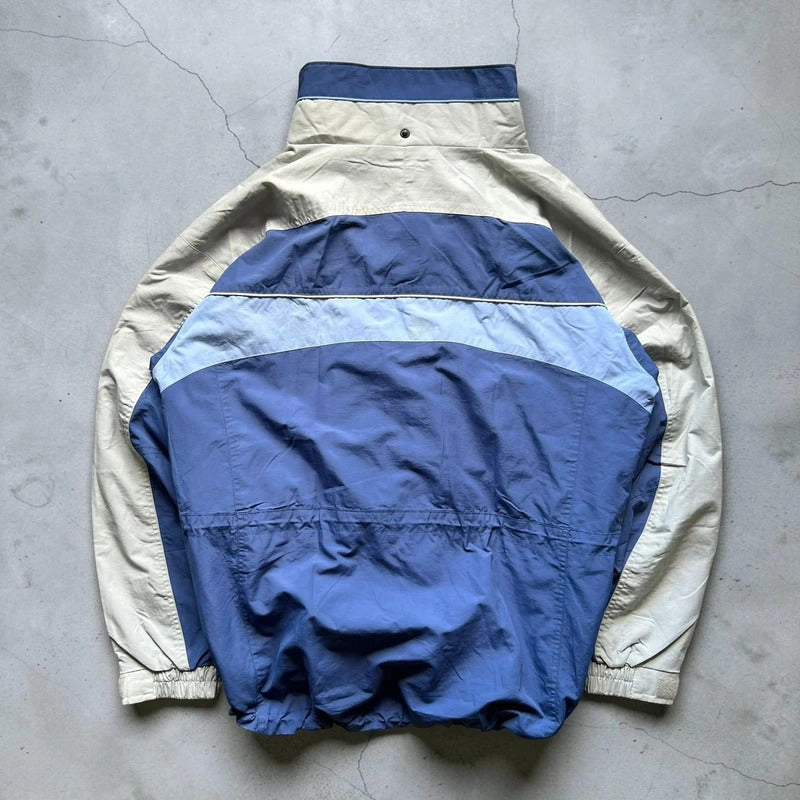 Vintage 00's Columbia Blue White Water Resistant Windbreaker Jacket L