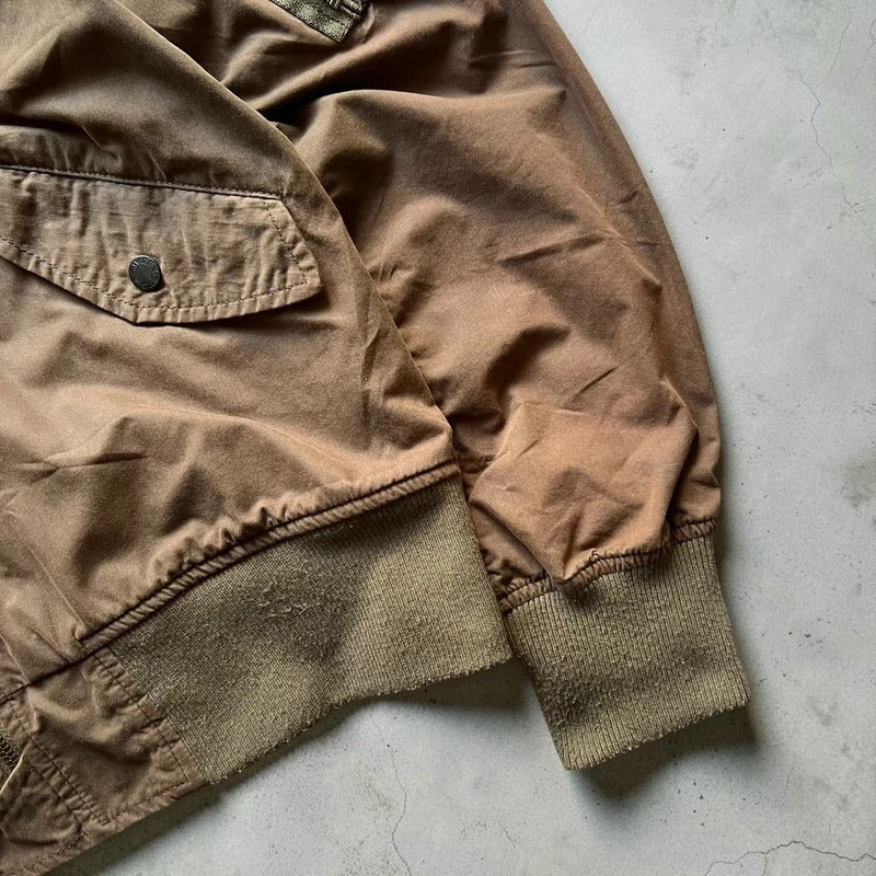 Brown Avirex MA-1 Military Bomber Jacket M