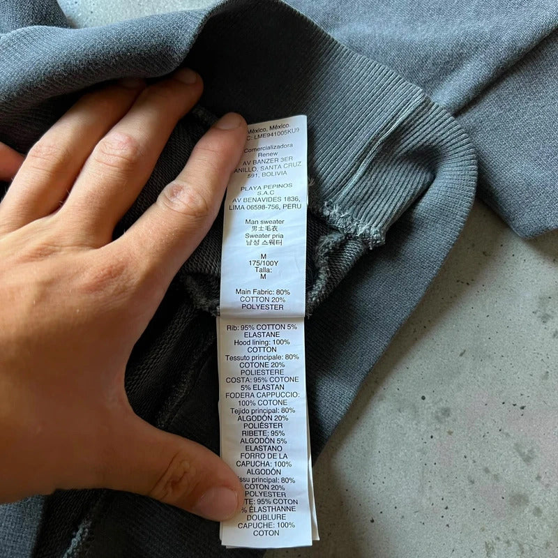 Vintage style Faded Grey Oakley Hoodie M
