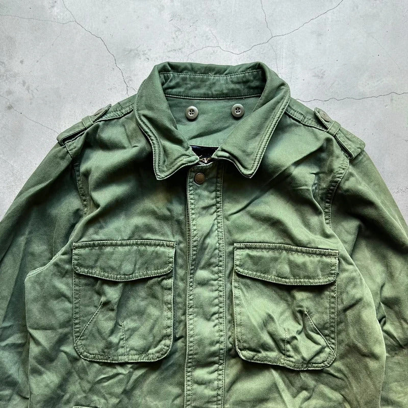 Khaki Beams Hearts Utility Field Jacket M