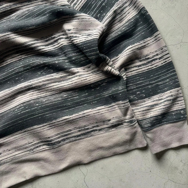 Grey Dark Grey Oakley Striped Full Zip Hoodie S