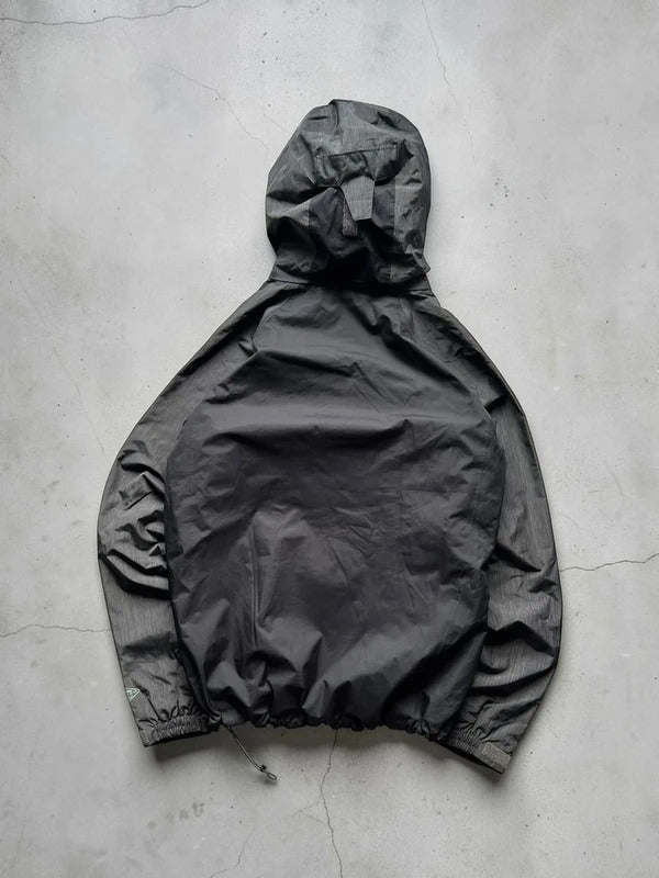 Black Grey Columbia Waterproof Windbreaker Jacket Coat