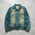 KaraKuri Japan Faded Blue Denim Jacket S