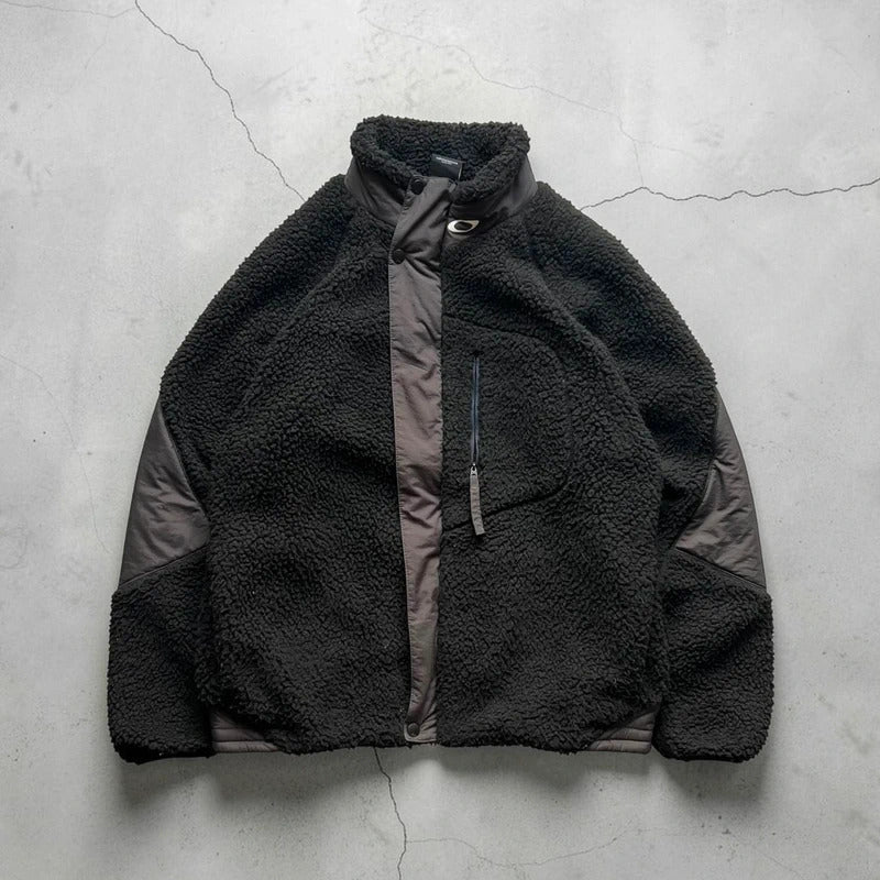 Vintage 00’s Black Oakley Technical Sherpa Fleece Jacket S