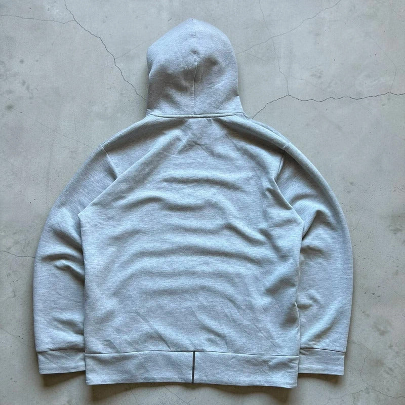 Grey Oakley Embossed Logo Hoodie L