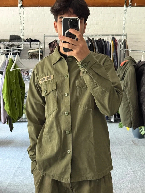 Avirex Military Khaki green Button Up Jacket M