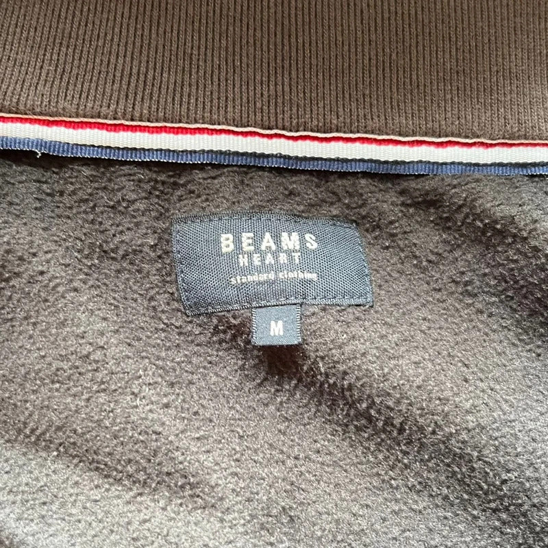 Beams Japan Brown Camo Zip up Hoodie Jacket S