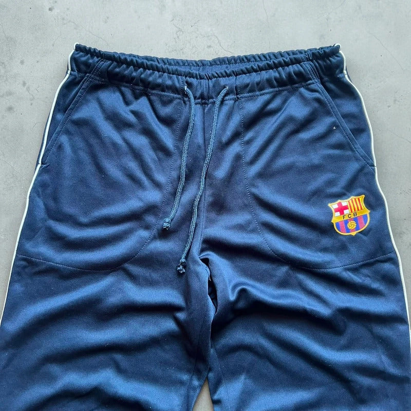 Vintage 00's FC Barcelona Football Tracksuit Navy Blue S