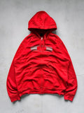 Vintage 00's Red Oakley Logo Zip up Hoodie L