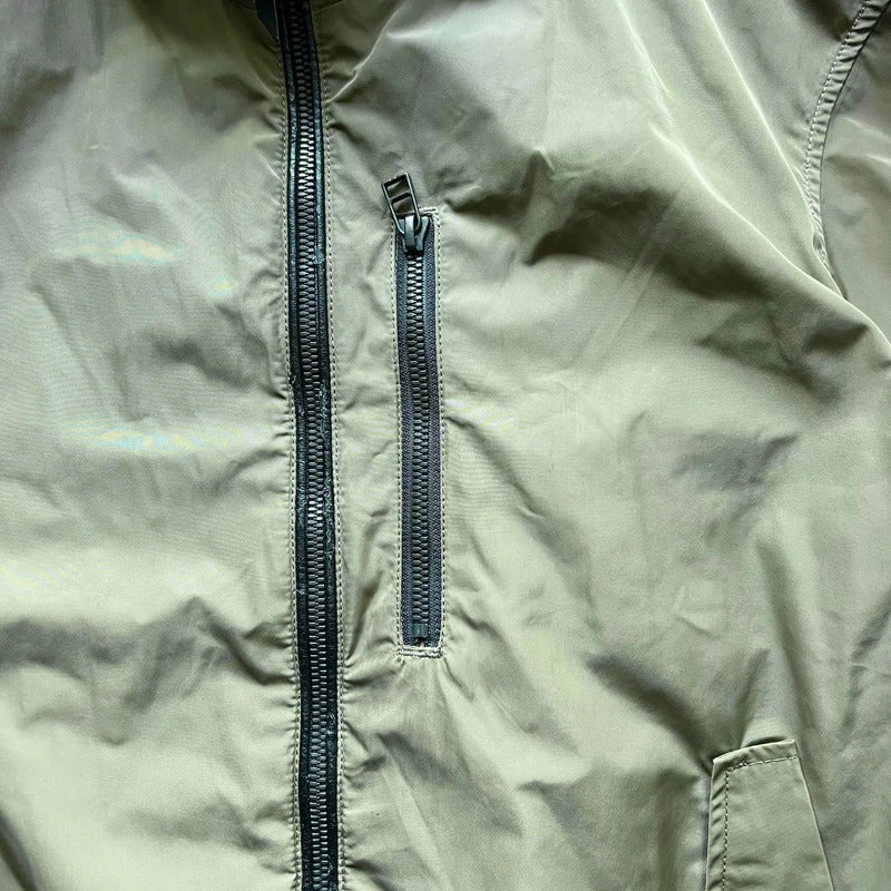 Beams Heart Japan Khaki Green Hooded Military Bomber Jacket M