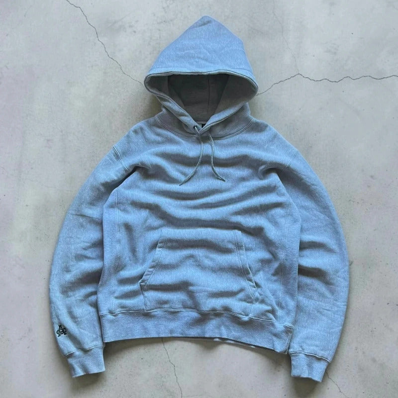 Vintage 00's Grey Avirex Heavyweight Hoodie L
